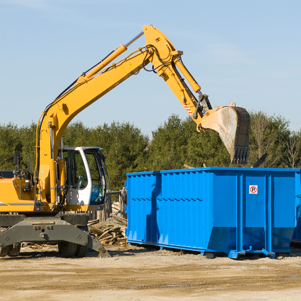 what size residential dumpster rentals are available in Cowan Tennessee